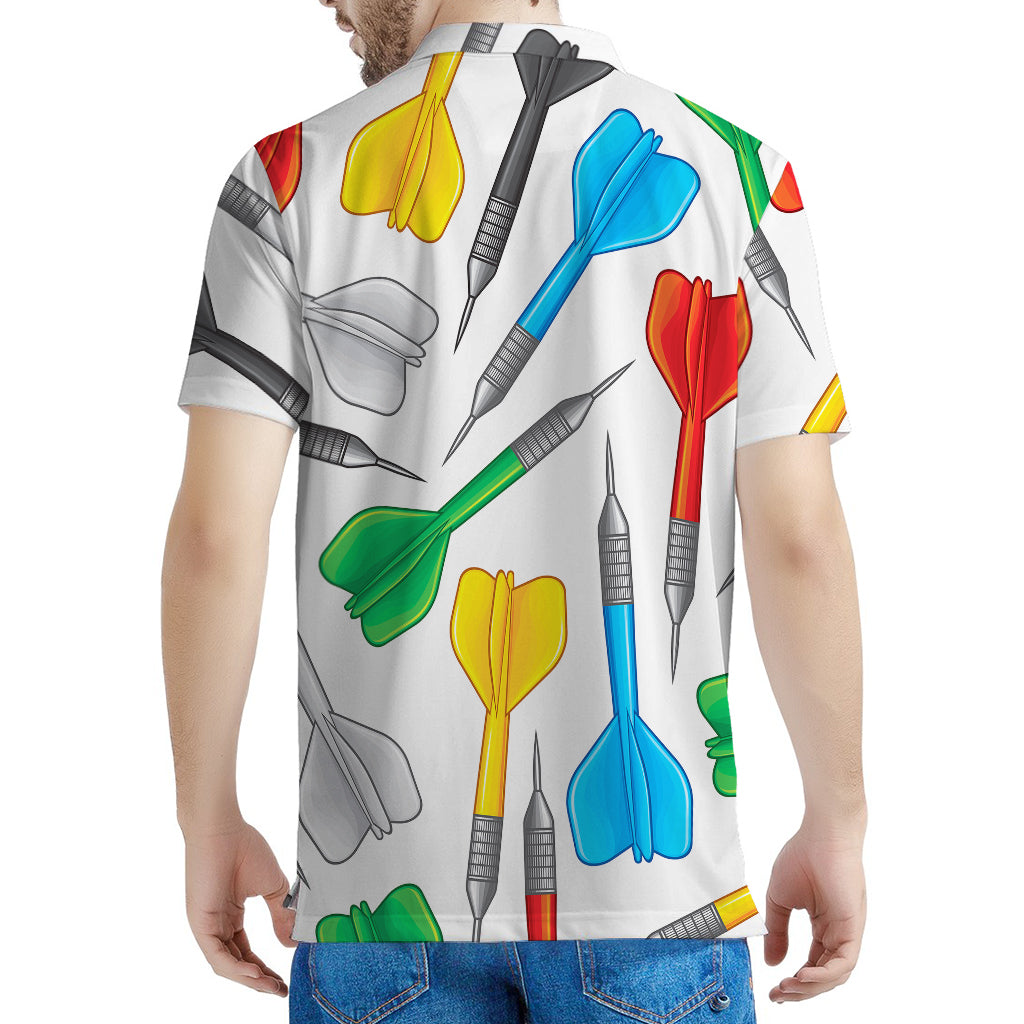 Colorful Darts Pattern Print Men's Polo Shirt