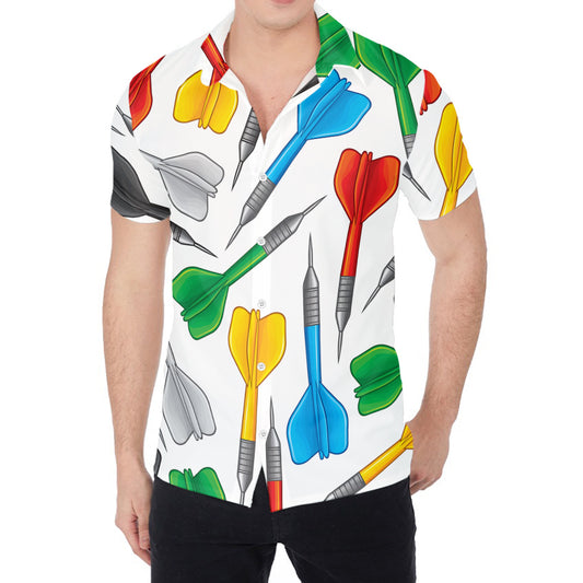 Colorful Darts Pattern Print Men's Shirt