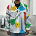 Colorful Darts Pattern Print Men's Shirt Jacket