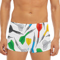 Colorful Darts Pattern Print Men's Short Boxer Briefs