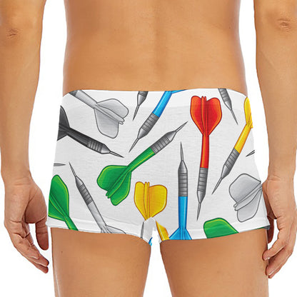 Colorful Darts Pattern Print Men's Short Boxer Briefs