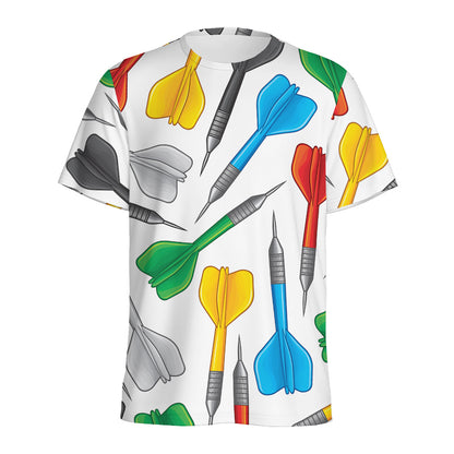 Colorful Darts Pattern Print Men's Sports T-Shirt
