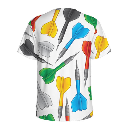 Colorful Darts Pattern Print Men's Sports T-Shirt