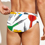 Colorful Darts Pattern Print Men's Swim Briefs