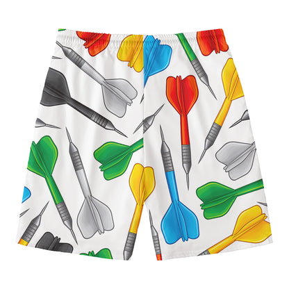 Colorful Darts Pattern Print Men's Swim Trunks