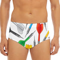 Colorful Darts Pattern Print Men's Triangle Swim Briefs