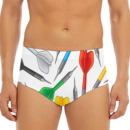 Colorful Darts Pattern Print Men's Triangle Swim Briefs