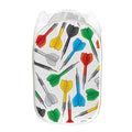 Colorful Darts Pattern Print Mesh Laundry Hamper