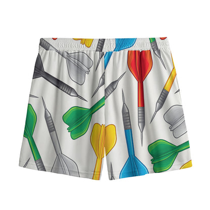 Colorful Darts Pattern Print Mesh Shorts
