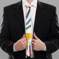 Colorful Darts Pattern Print Necktie