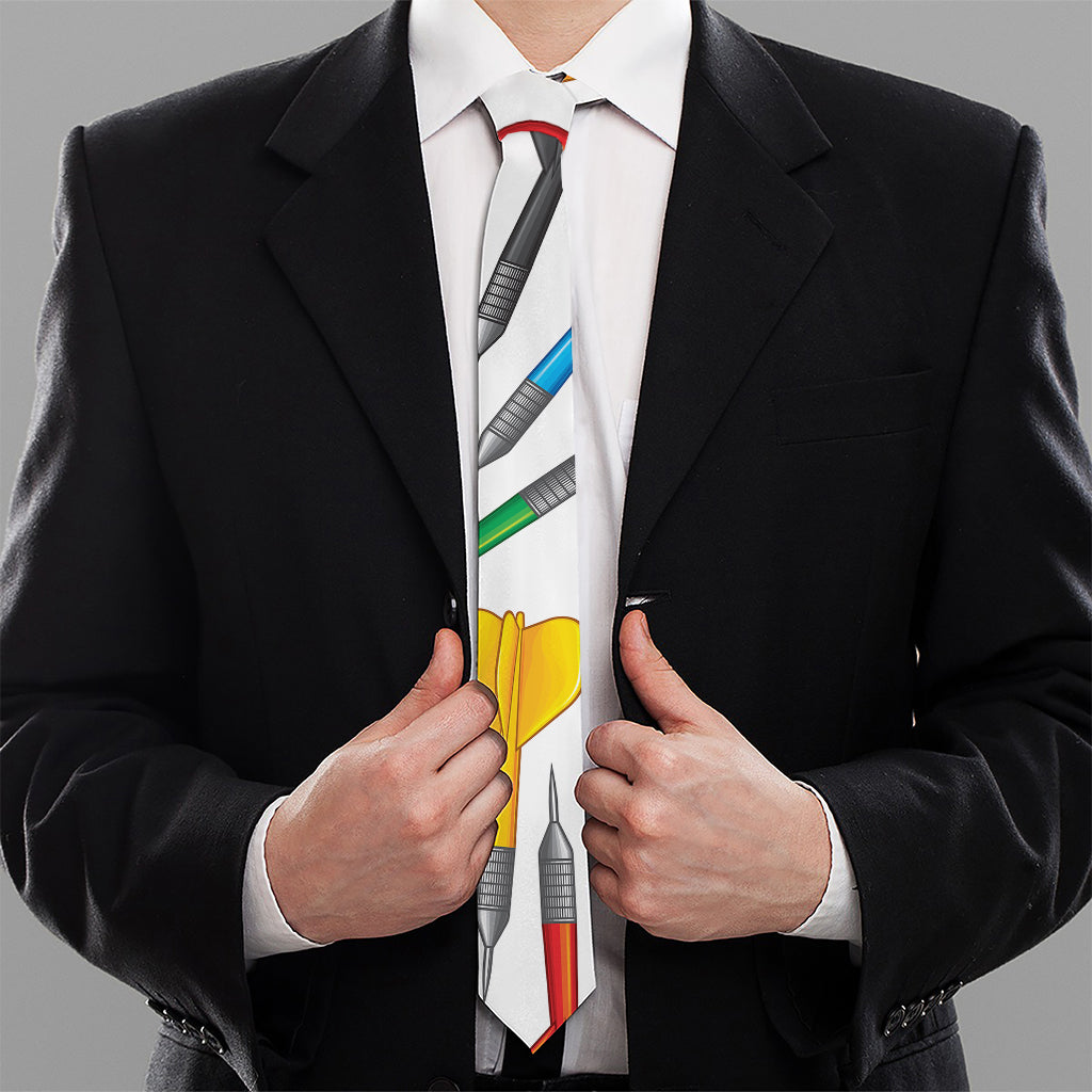 Colorful Darts Pattern Print Necktie