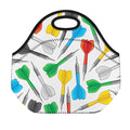 Colorful Darts Pattern Print Neoprene Lunch Bag