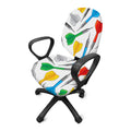 Colorful Darts Pattern Print Office Chair Cover