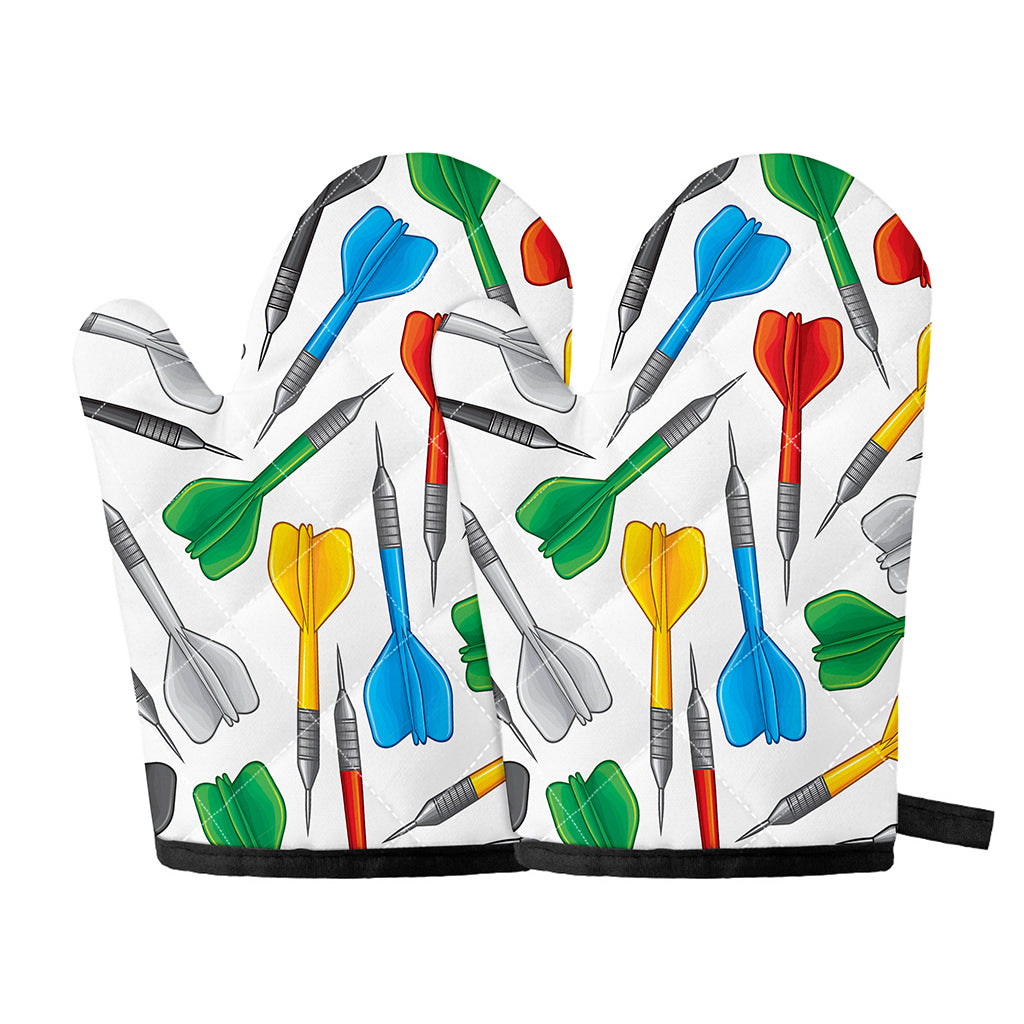 Colorful Darts Pattern Print Oven Mitts