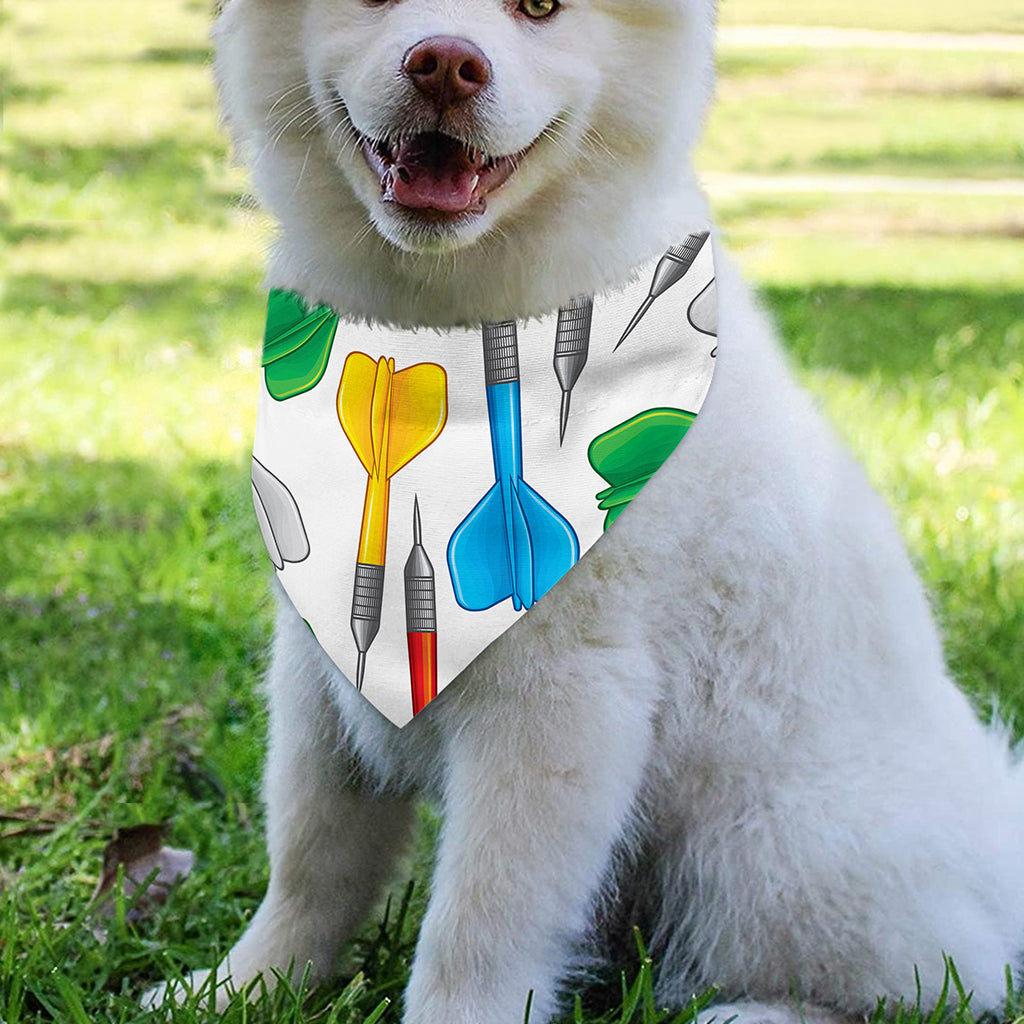 Colorful Darts Pattern Print Over The Collar Dog Bandana