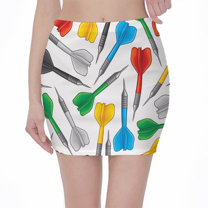Colorful Darts Pattern Print Pencil Mini Skirt