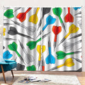 Colorful Darts Pattern Print Pencil Pleat Curtains
