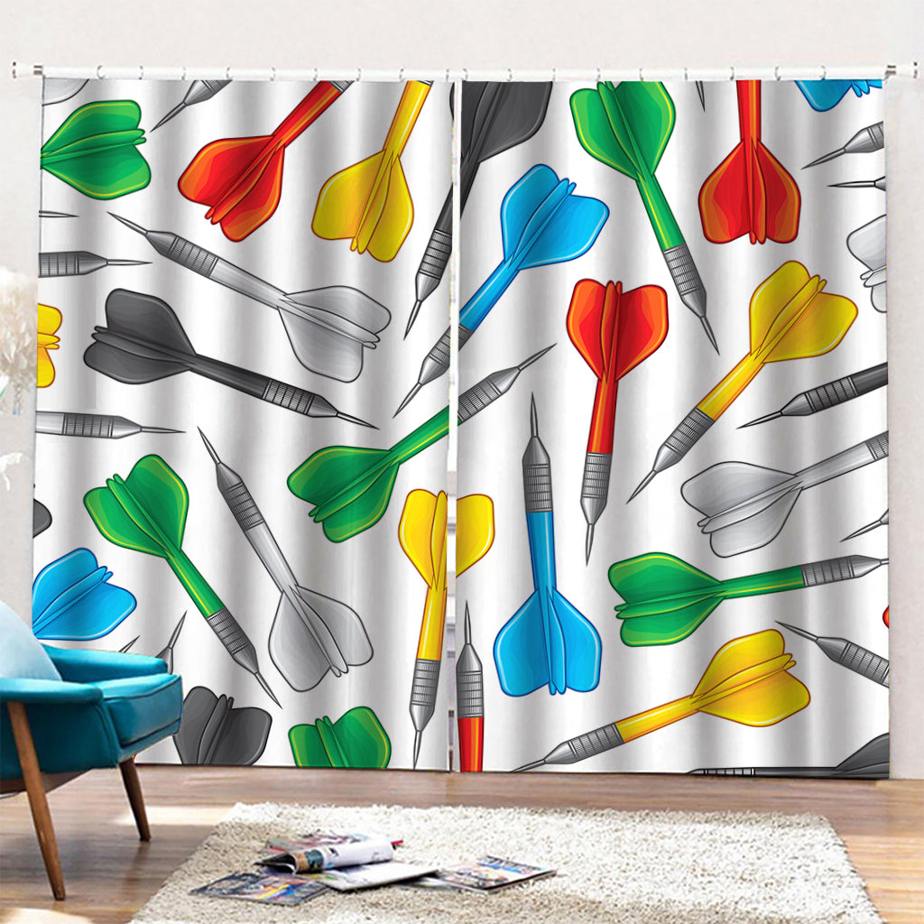 Colorful Darts Pattern Print Pencil Pleat Curtains