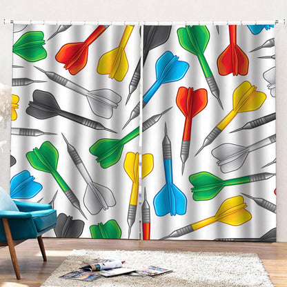 Colorful Darts Pattern Print Pencil Pleat Curtains