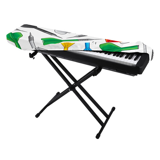 Colorful Darts Pattern Print Piano Keyboard Cover