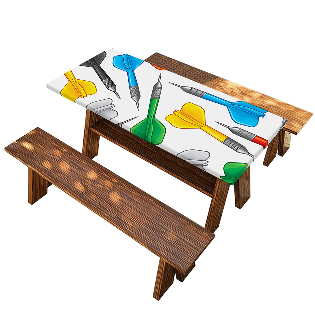 Colorful Darts Pattern Print Picnic Table Cover