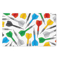 Colorful Darts Pattern Print Polyester Doormat