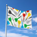Colorful Darts Pattern Print Polyester Flag