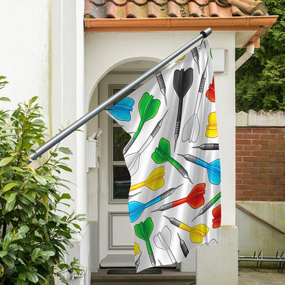 Colorful Darts Pattern Print Polyester Flag