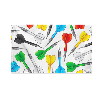 Colorful Darts Pattern Print Polyester Flag