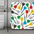 Colorful Darts Pattern Print Polyester Shower Curtain