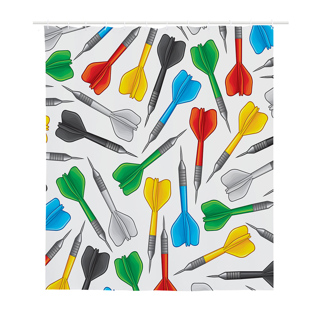 Colorful Darts Pattern Print Polyester Shower Curtain