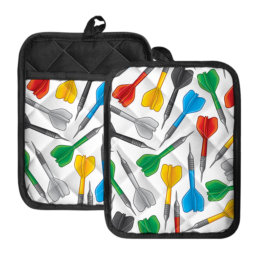 Colorful Darts Pattern Print Pot Holders With Pocket