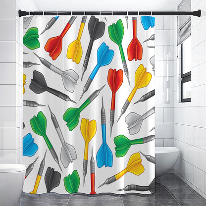 Colorful Darts Pattern Print Premium Shower Curtain