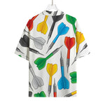 Colorful Darts Pattern Print Rayon Hawaiian Shirt