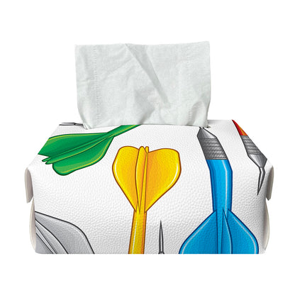 Colorful Darts Pattern Print Rectangle Tissue Box Cover