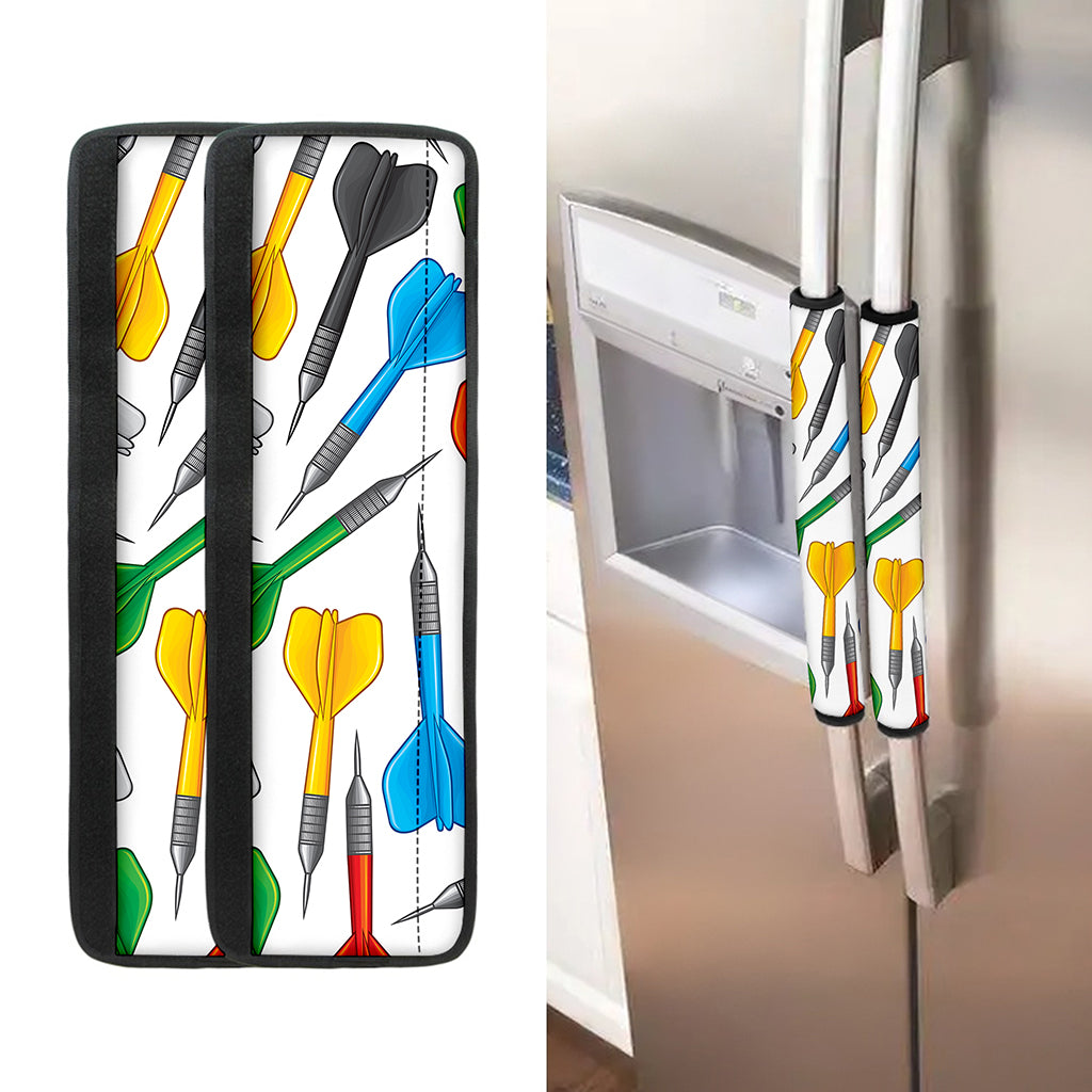 Colorful Darts Pattern Print Refrigerator Handle Covers