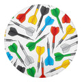 Colorful Darts Pattern Print Round Blanket