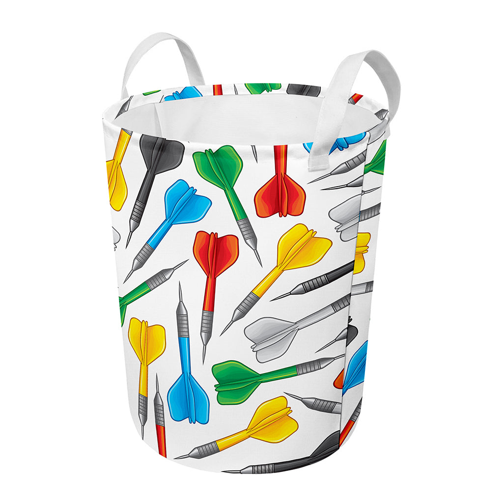 Colorful Darts Pattern Print Round Laundry Basket