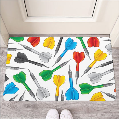 Colorful Darts Pattern Print Rubber Doormat