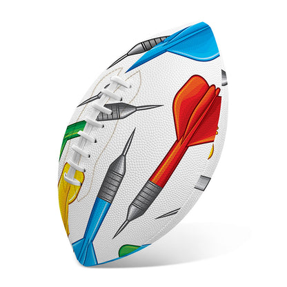 Colorful Darts Pattern Print Rugby Ball