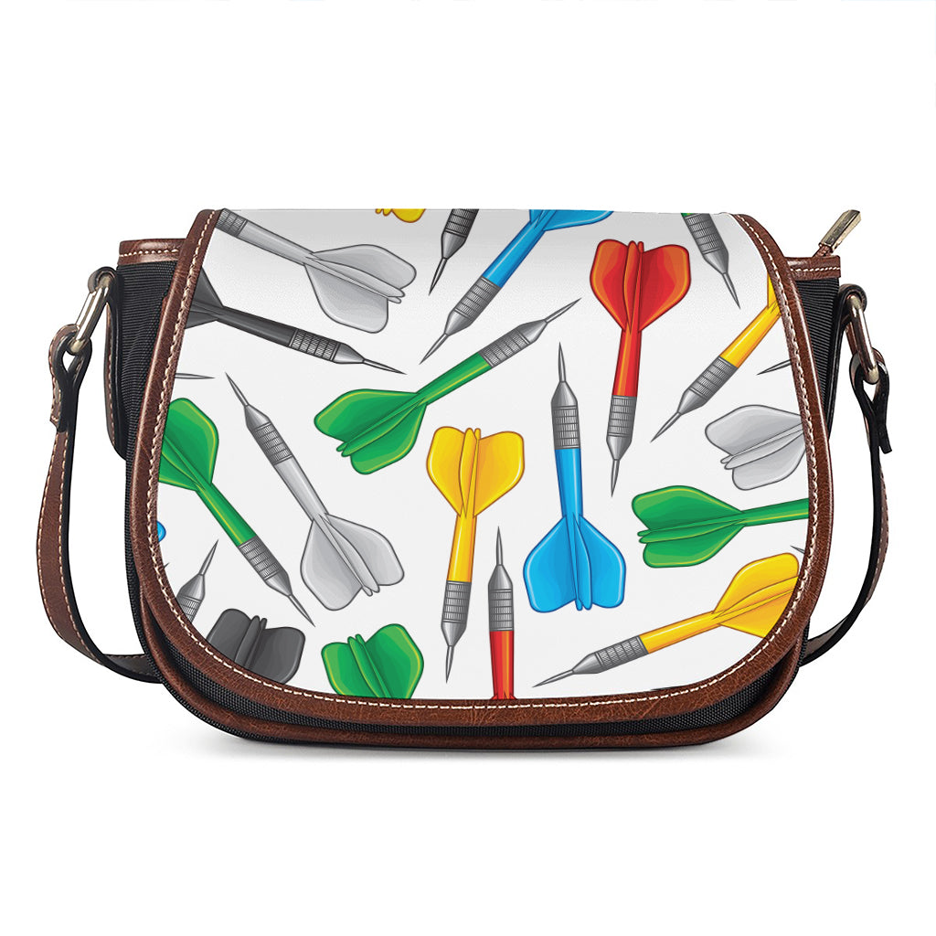 Colorful Darts Pattern Print Saddle Bag