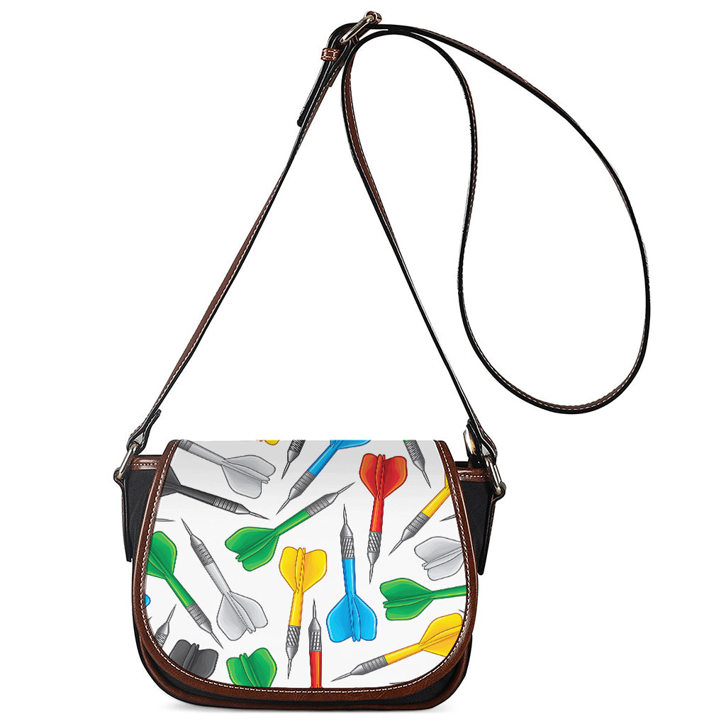 Colorful Darts Pattern Print Saddle Bag