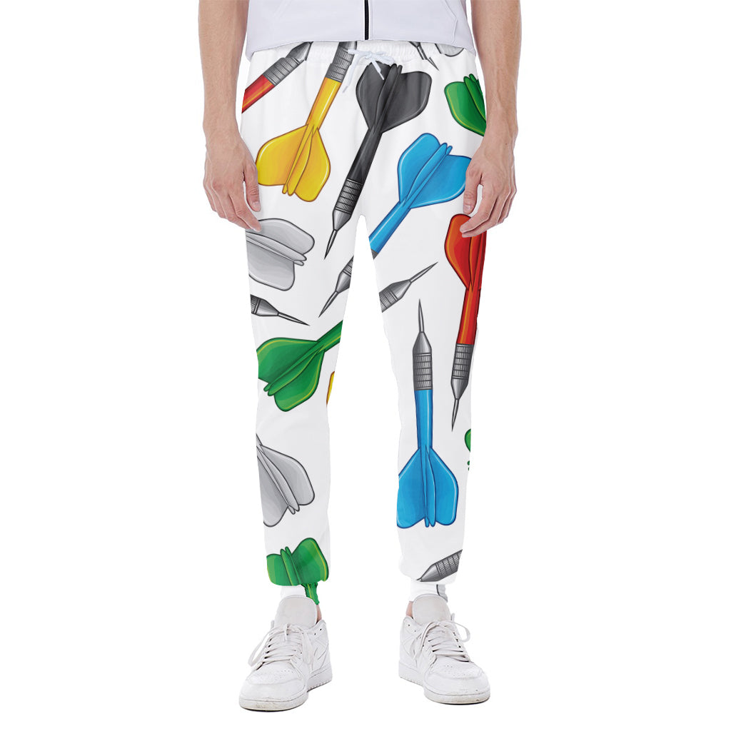 Colorful Darts Pattern Print Scuba Joggers