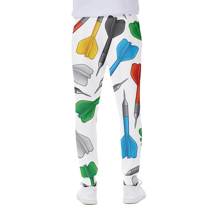 Colorful Darts Pattern Print Scuba Joggers