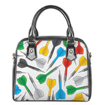 Colorful Darts Pattern Print Shoulder Handbag