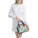 Colorful Darts Pattern Print Shoulder Handbag