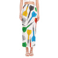 Colorful Darts Pattern Print Side Slit Maxi Skirt