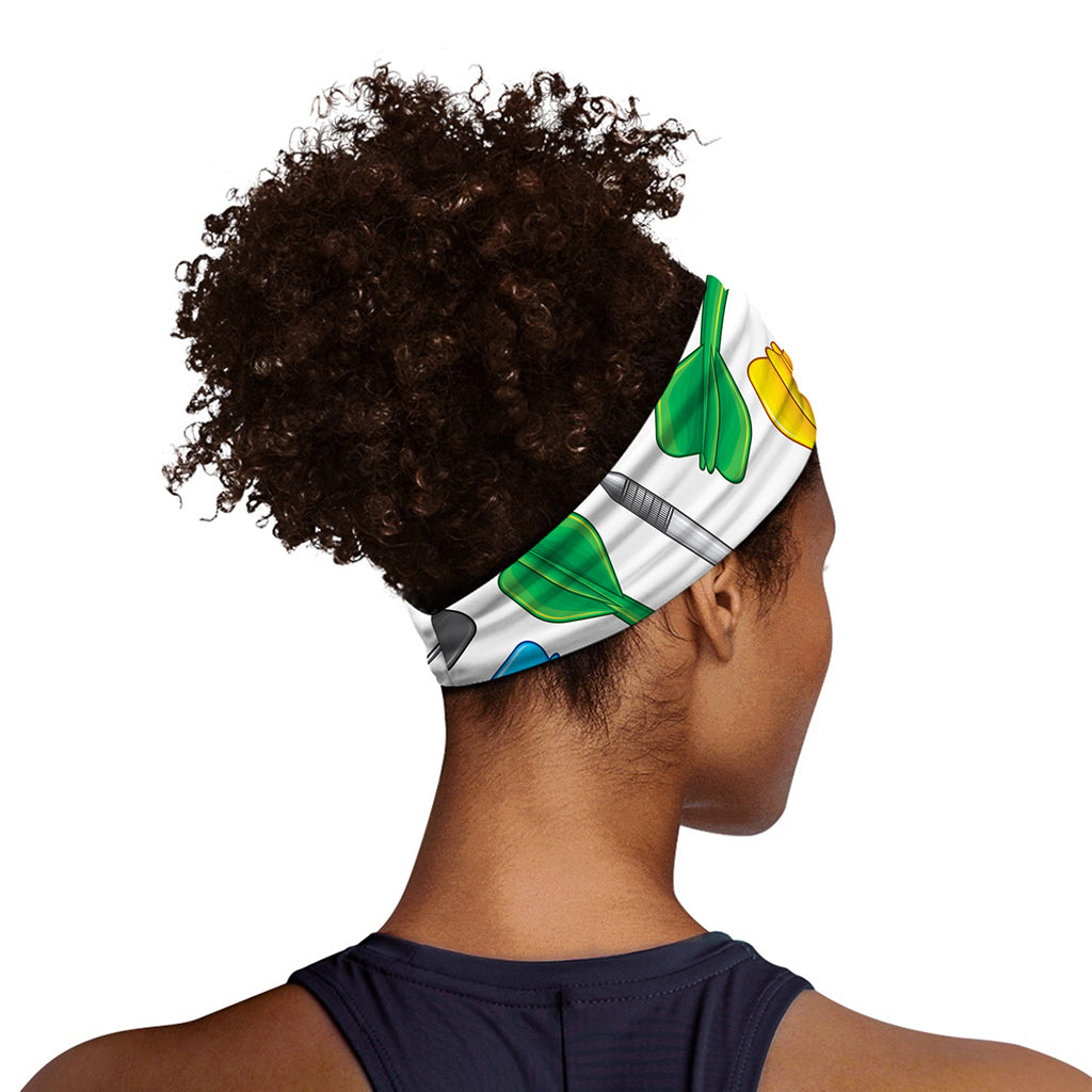 Colorful Darts Pattern Print Sports Headband
