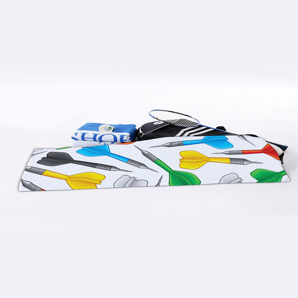 Colorful Darts Pattern Print Sports Towel