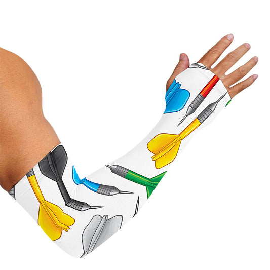 Colorful Darts Pattern Print Sun Protection Arm Sleeves